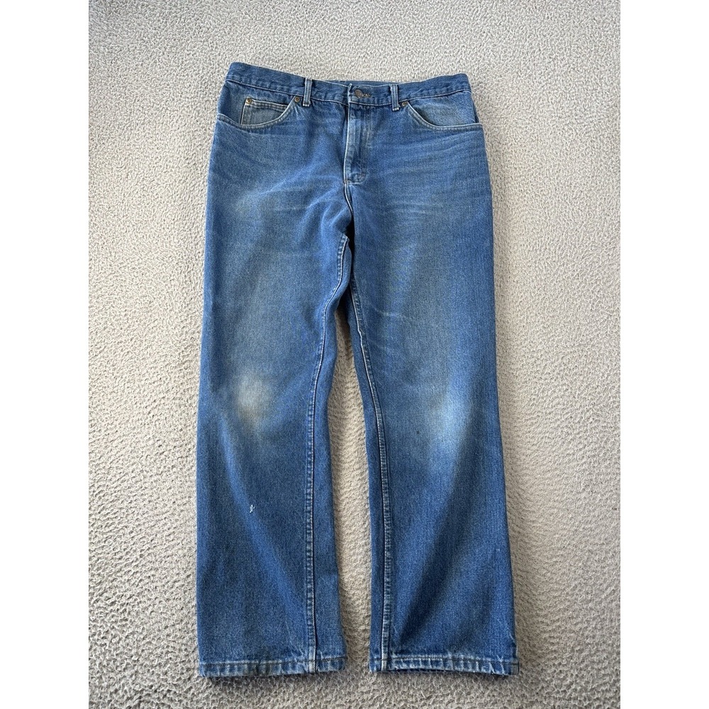 Vintage Lee Jeans Mens 38x30 (Fits 35x28) Distressed Faded Union Made in USA 80s